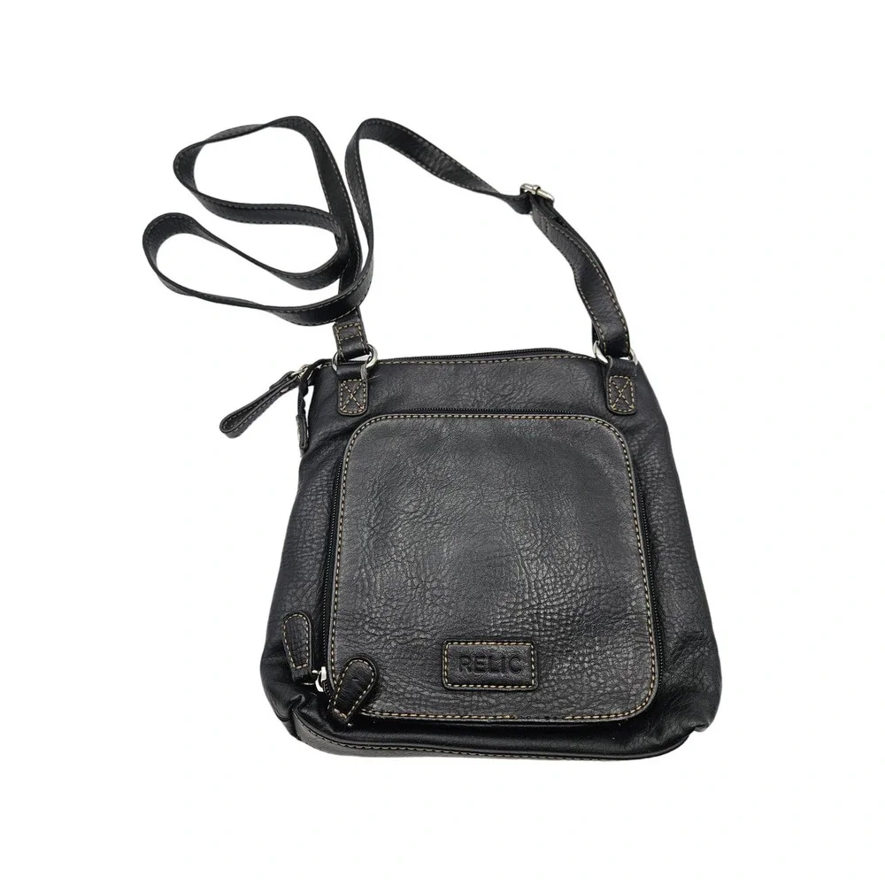 Relic‎ Women's Crossbody Purse Black Front Pocket Card Holder Shoulder Bag
